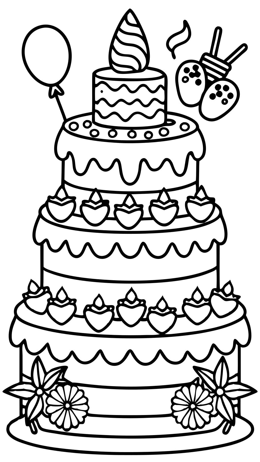 coloring pages of cakes